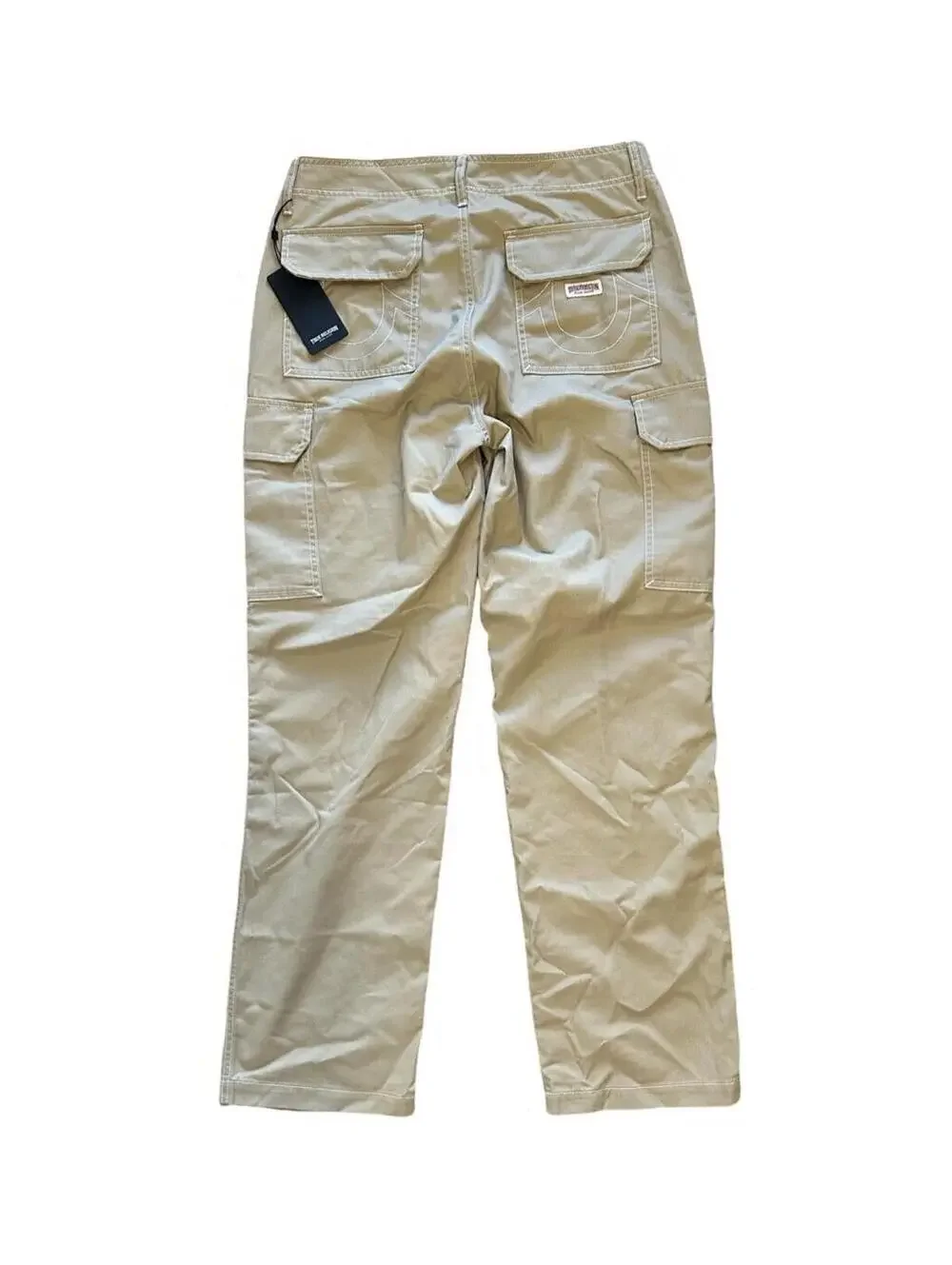 True Religion Men's Travertine Khaki Baggy Cargo Pants Size 32x32 NWT $159
